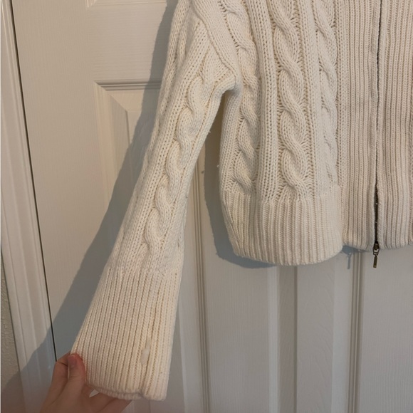 Abercrombie & Fitch Cream Zip Collared Sweater - Picture 4 of 9